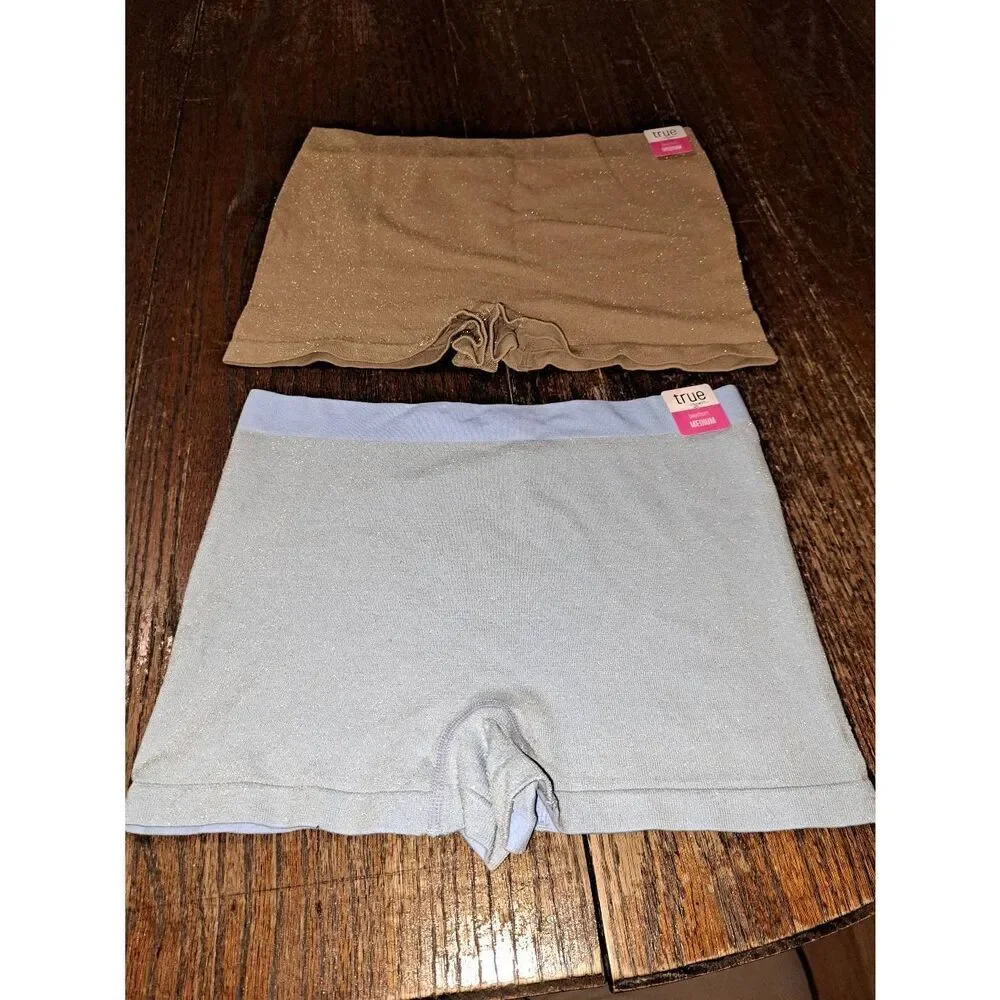 New Medium Two Pairs True by Rue21 Boyshort Panties Underwear Loungewear Glitter